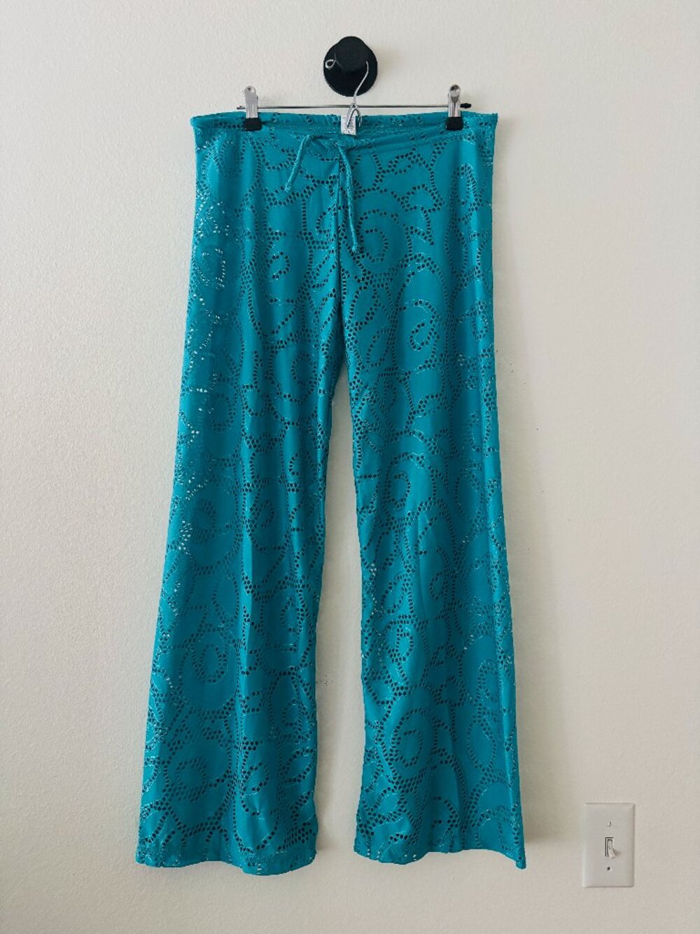 Wicked Weasel Teal Draw String Pants - Sexy Cover Up Swim Pants - Small - NEW!